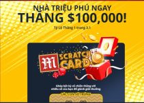 Trở thành triệu phú với $100,000 thưởng tại M88 Scratch Card