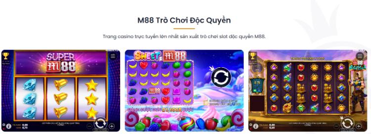 trò chơi độc quyền m88